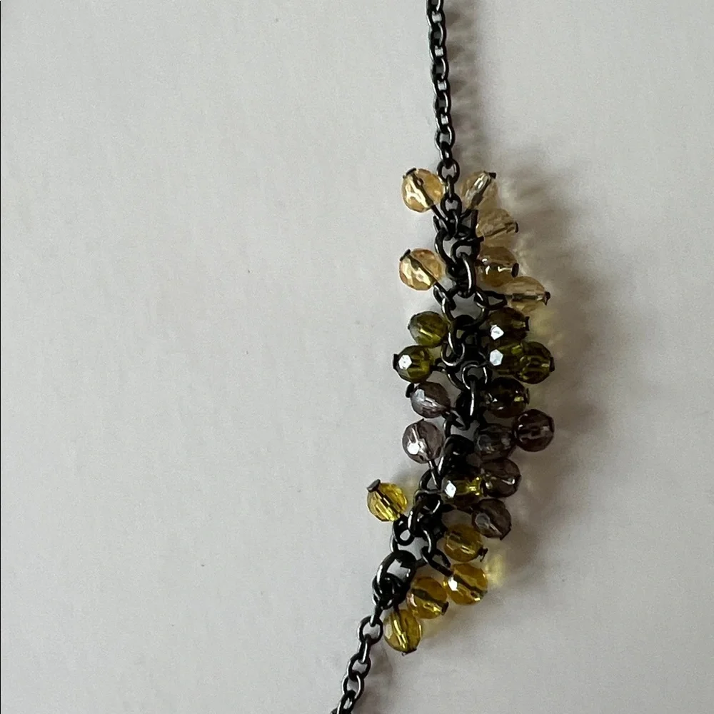 Coldwater Creek Ombré necklace with crystal beads and matching earrings.